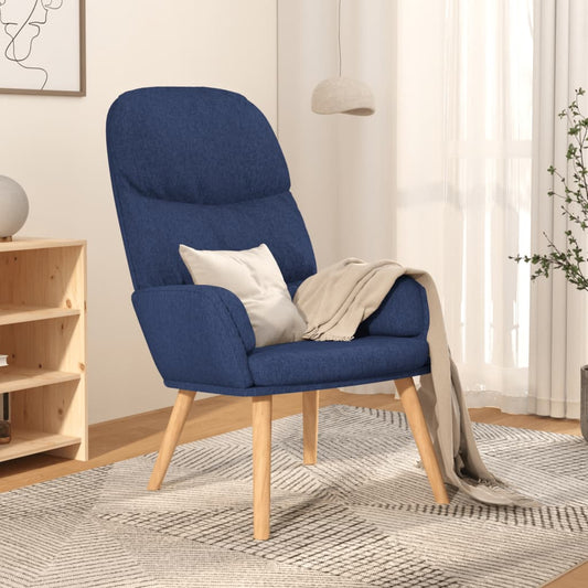 Fauteuil relax en tissu bleu