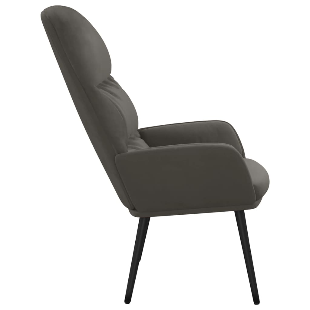 Relaxsessel Dunkelgrau Samt