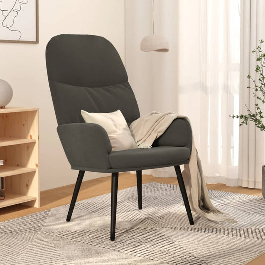 Relaxsessel Dunkelgrau Samt