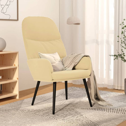 Relaxsessel Cremeweiß Samt