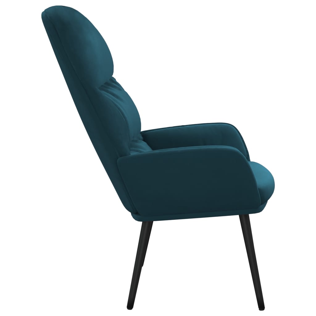 Relaxsessel Blau Samt
