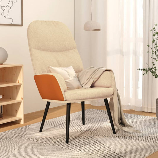 Relaxsessel Cremeweiß Stoff