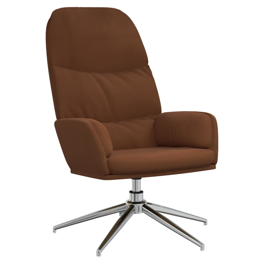 Relaxsessel Braun Wildleder-Optik