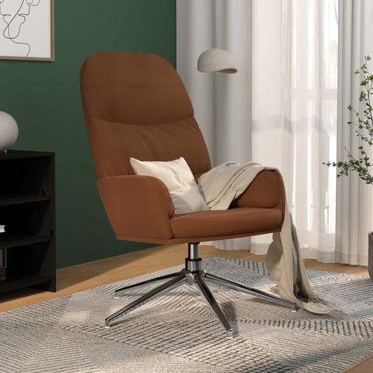 Relaxsessel Braun Wildleder-Optik