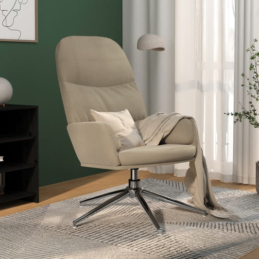 Relaxsessel Hellgrau Wildleder-Optik