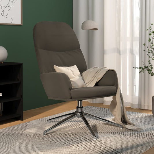 Relaxsessel Dunkelgrau Wildleder-Optik