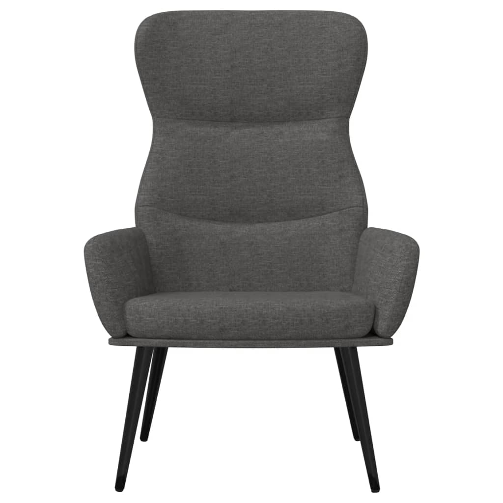 Fauteuil de relaxation tissu gris foncé