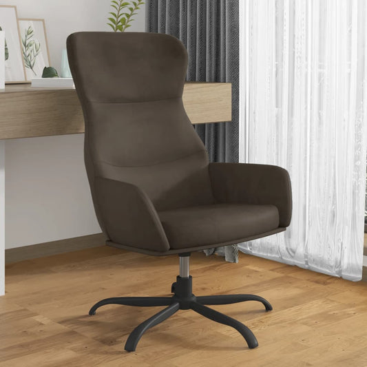 Relaxsessel Dunkelgrau Wildleder-Optik