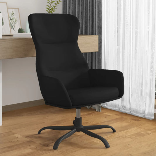 Relaxsessel Schwarz Wildleder-Optik