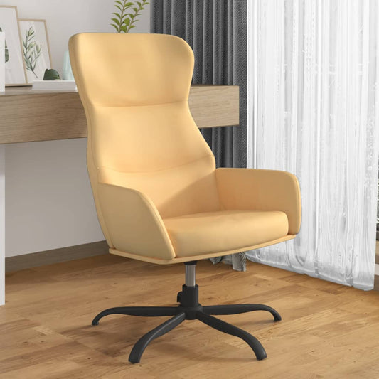 Relaxsessel Creme Wildleder-Optik