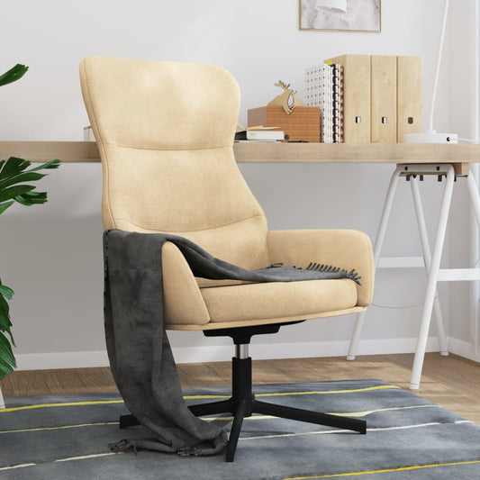 Relaxsessel Cremeweiß Samt