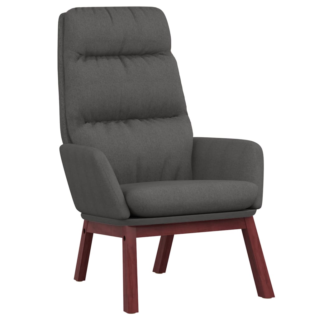 Fauteuil de relaxation tissu gris foncé