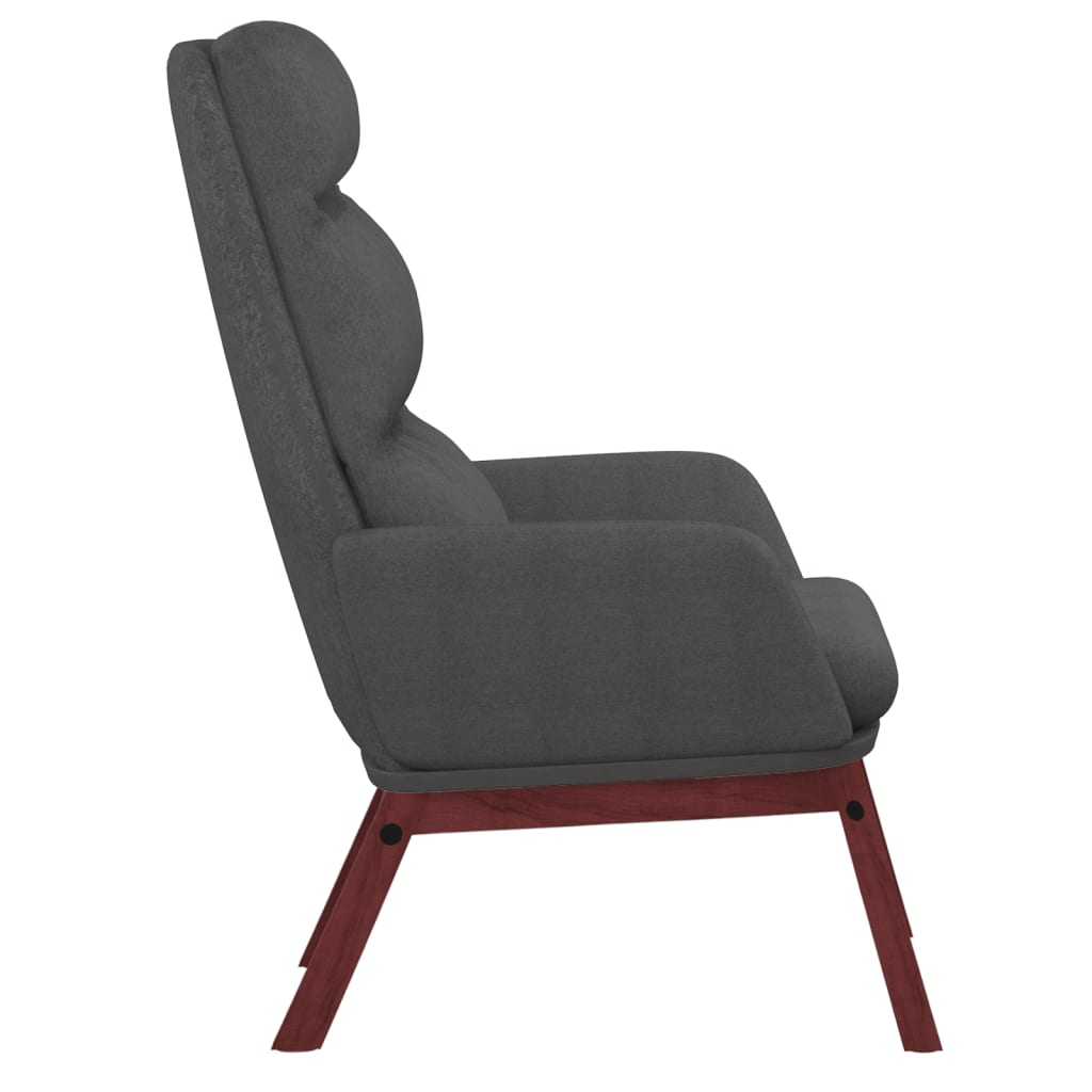 Fauteuil de relaxation tissu gris foncé