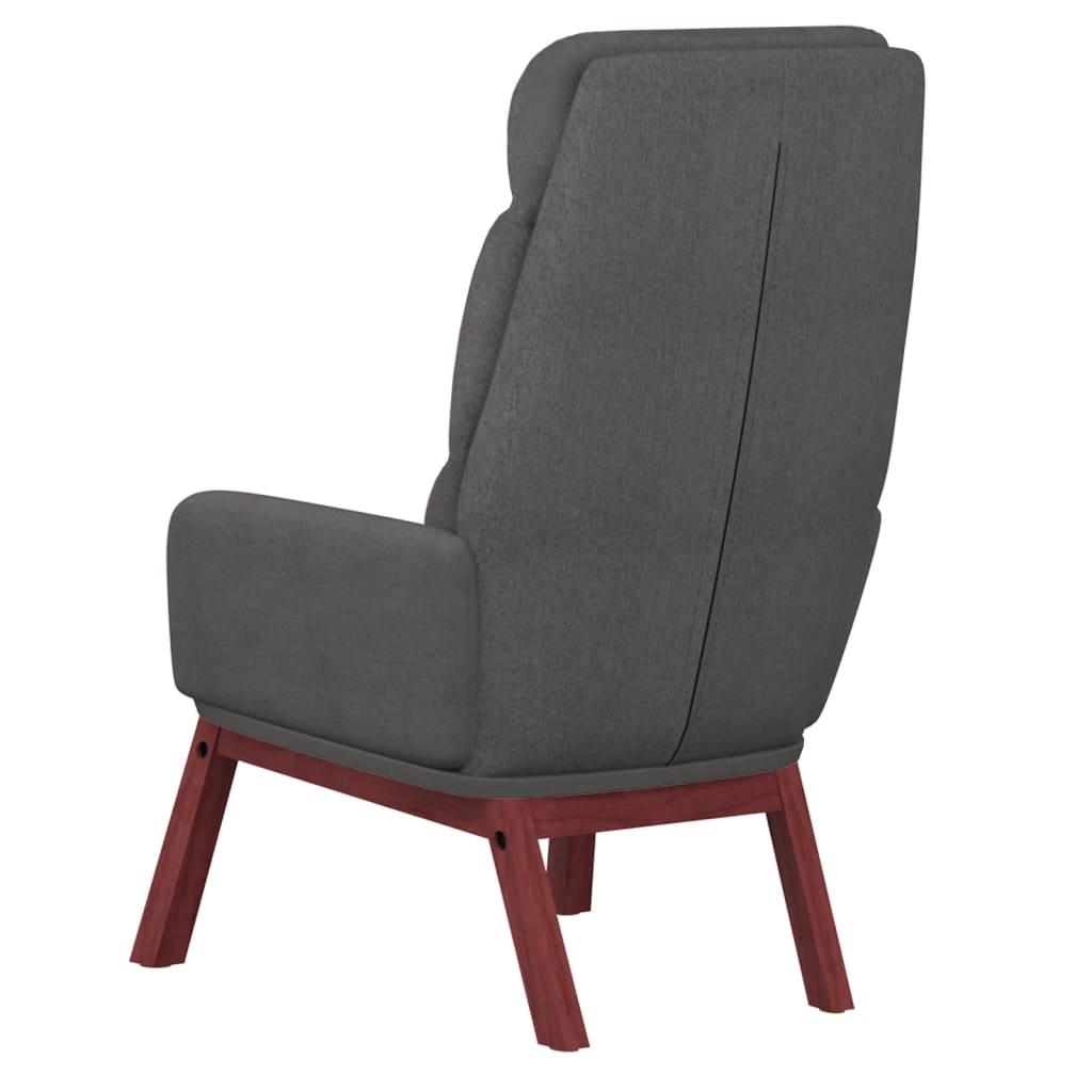 Fauteuil de relaxation tissu gris foncé