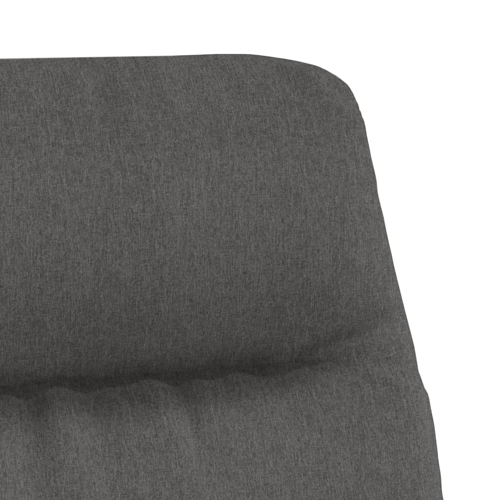 Fauteuil de relaxation tissu gris foncé