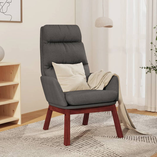 Fauteuil de relaxation tissu gris foncé
