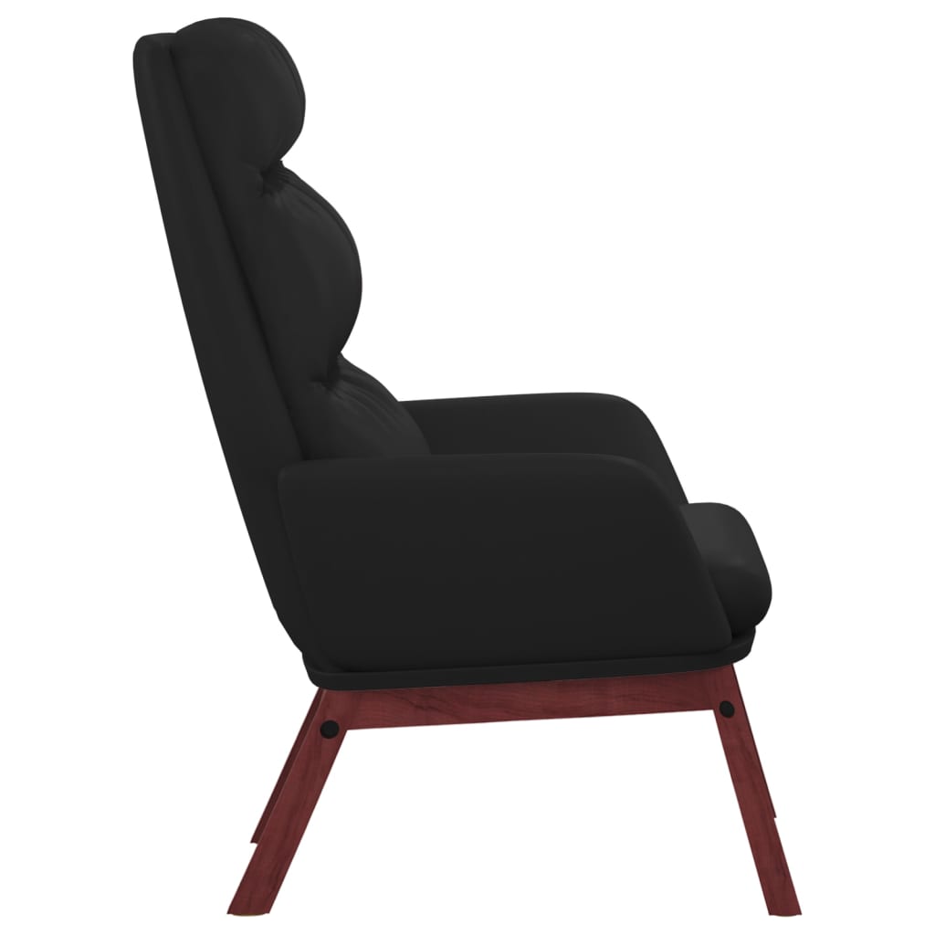 Relaxsessel Schwarz Echtleder