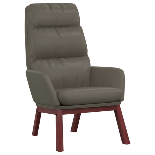Relaxsessel Grau Echtleder