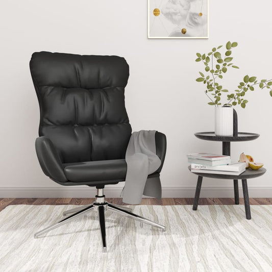 Relaxsessel Schwarz Echtleder