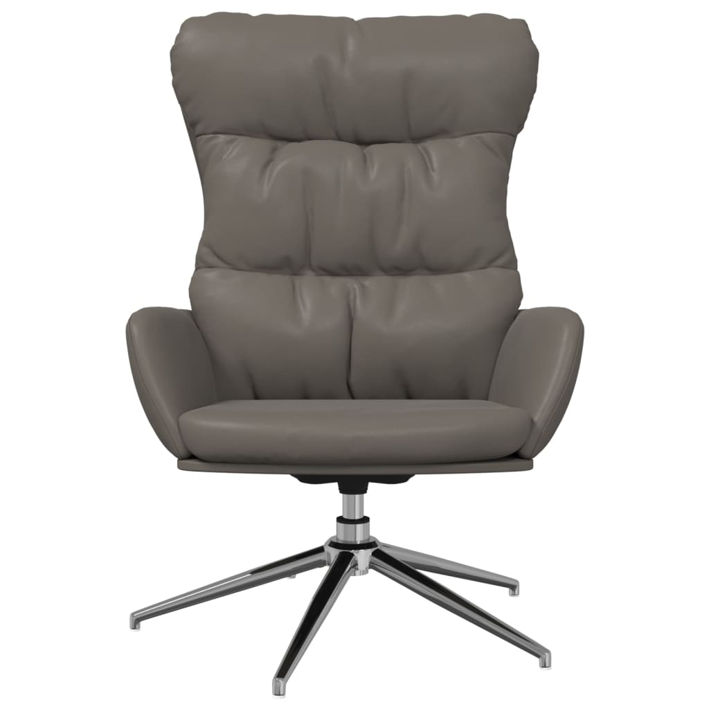 Relaxsessel Grau Echtleder