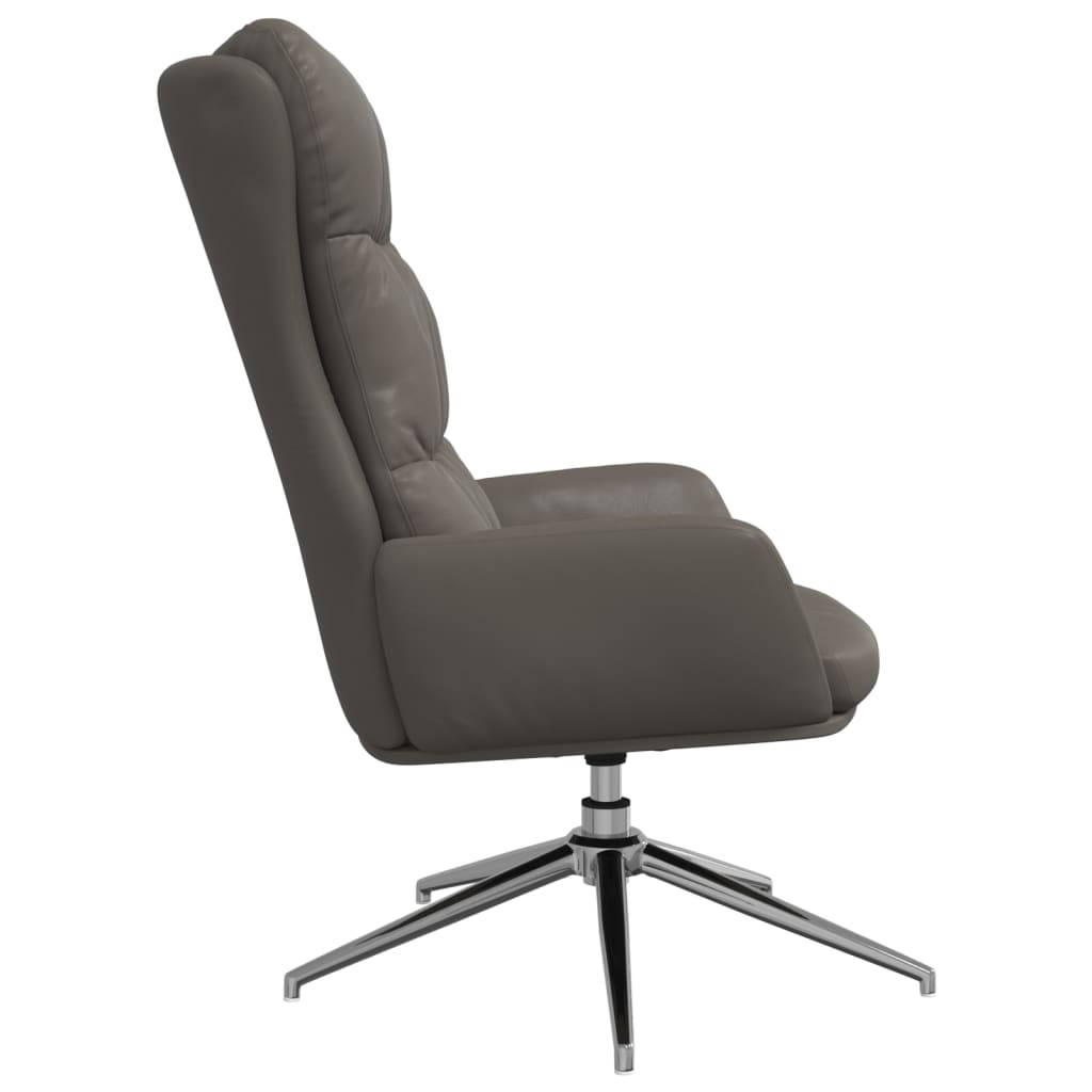 Relaxsessel Grau Echtleder