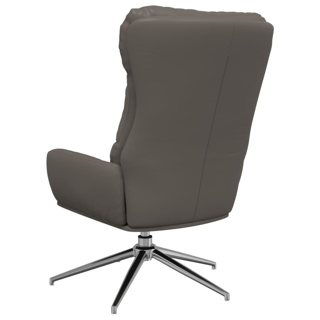 Relaxsessel Grau Echtleder