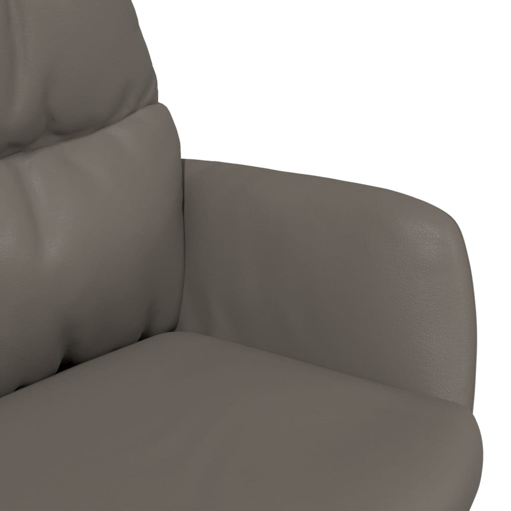 Relaxsessel Grau Echtleder