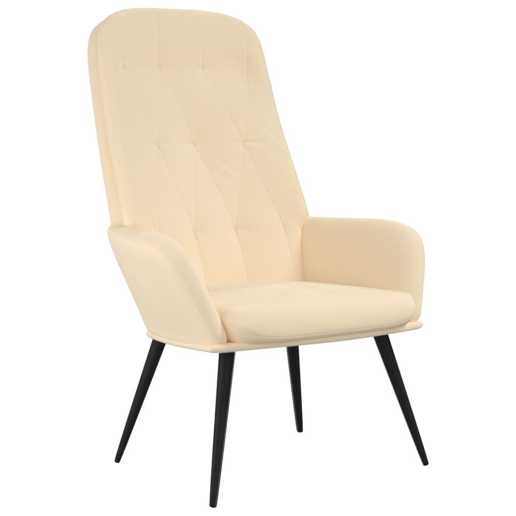 Relaxsessel Cremeweiß Samt