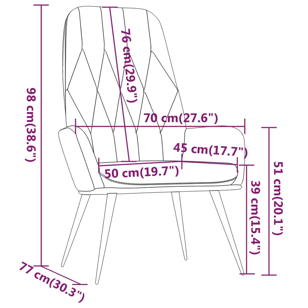 Relaxsessel Cremeweiß Samt