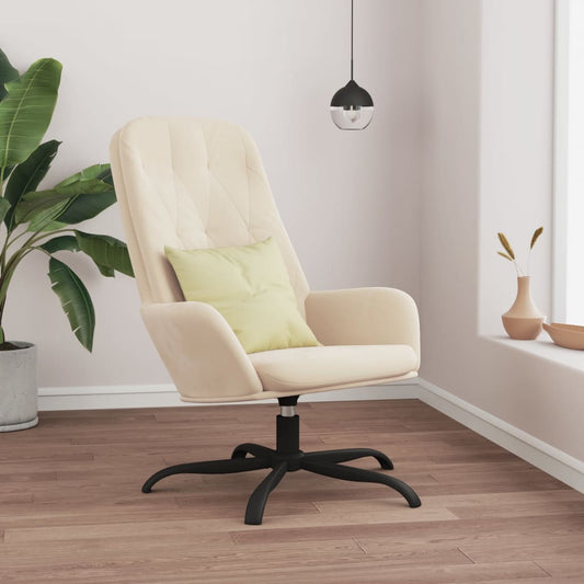 Relaxsessel Cremeweiß Samt