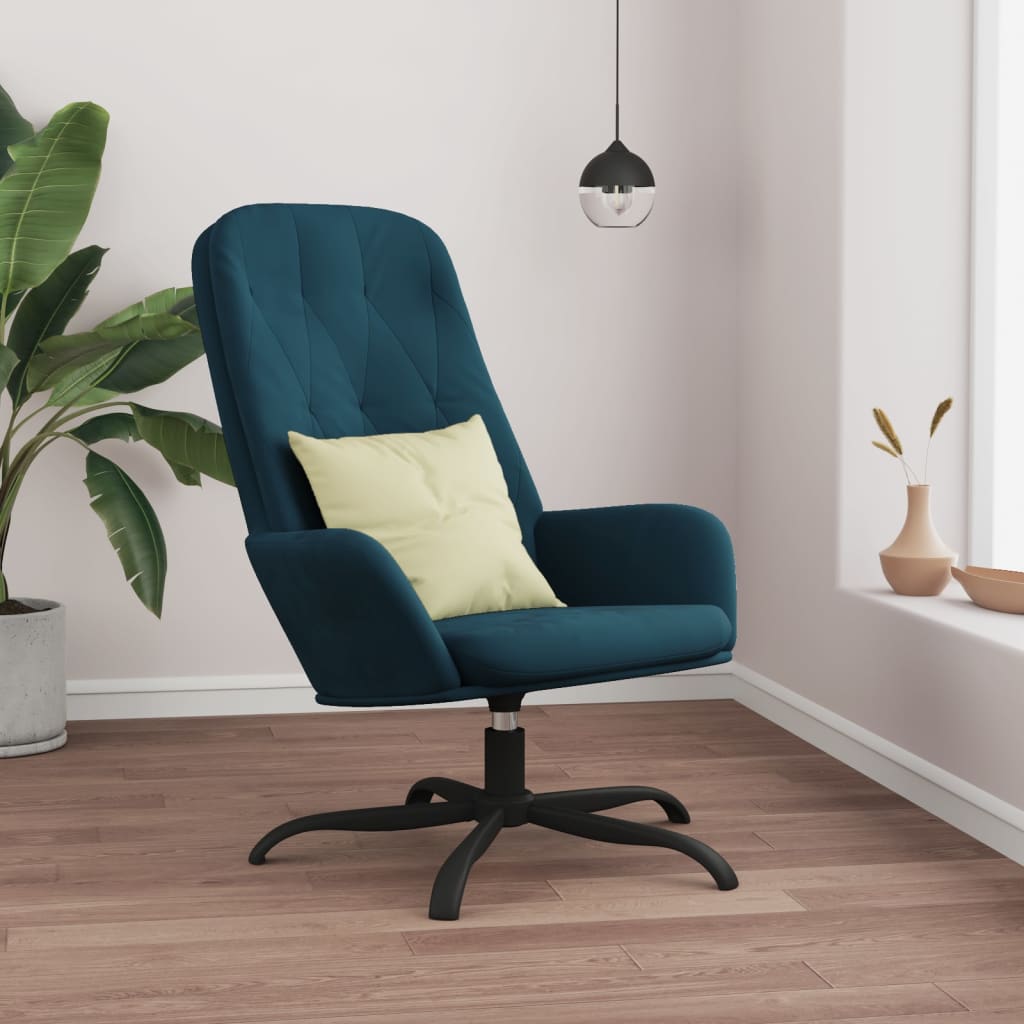 Relaxsessel Blau Samt