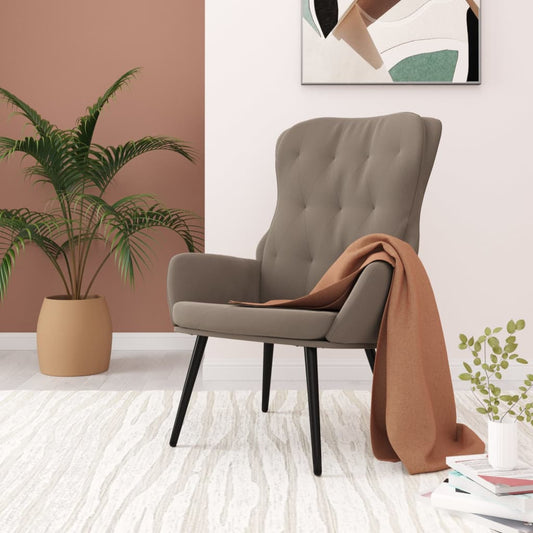 Fauteuil de relaxation velours gris clair