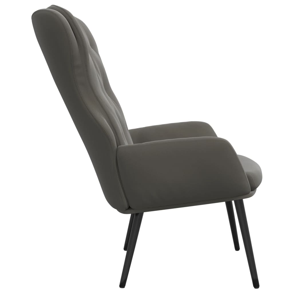 Relaxsessel Dunkelgrau Samt