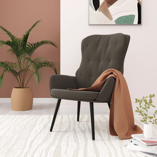 Relaxsessel Dunkelgrau Samt