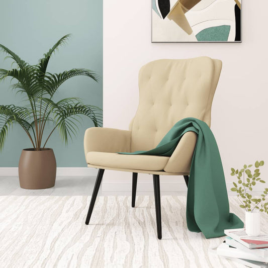 Relaxsessel Cremeweiß Samt