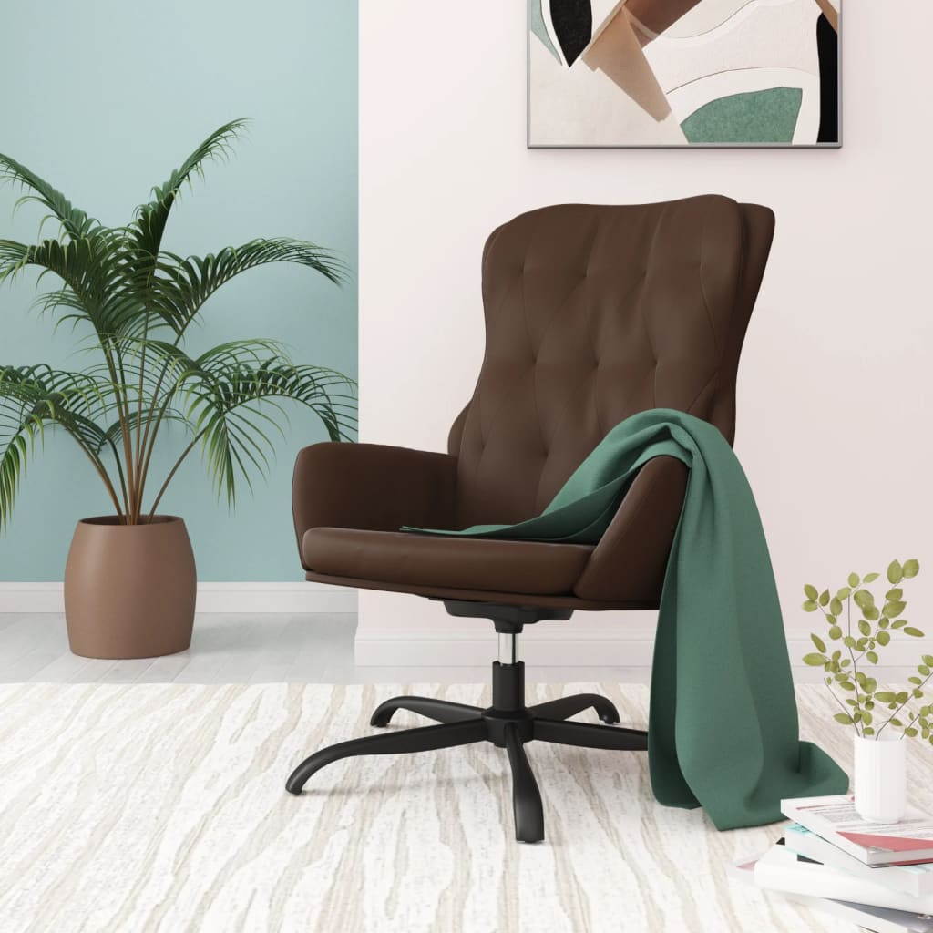 Relaxsessel Braun Kunstleder
