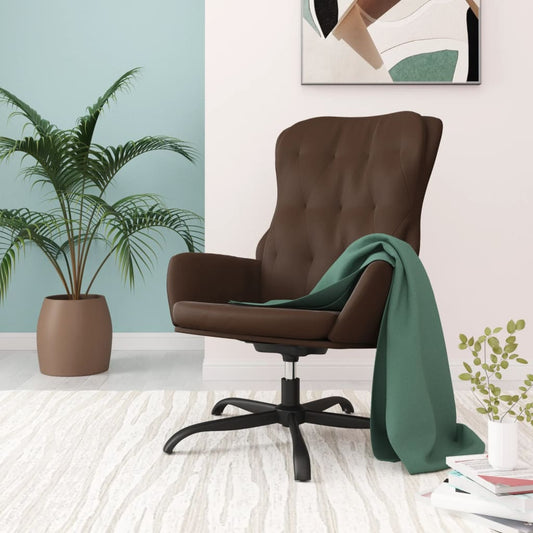 Relaxsessel Braun Kunstleder
