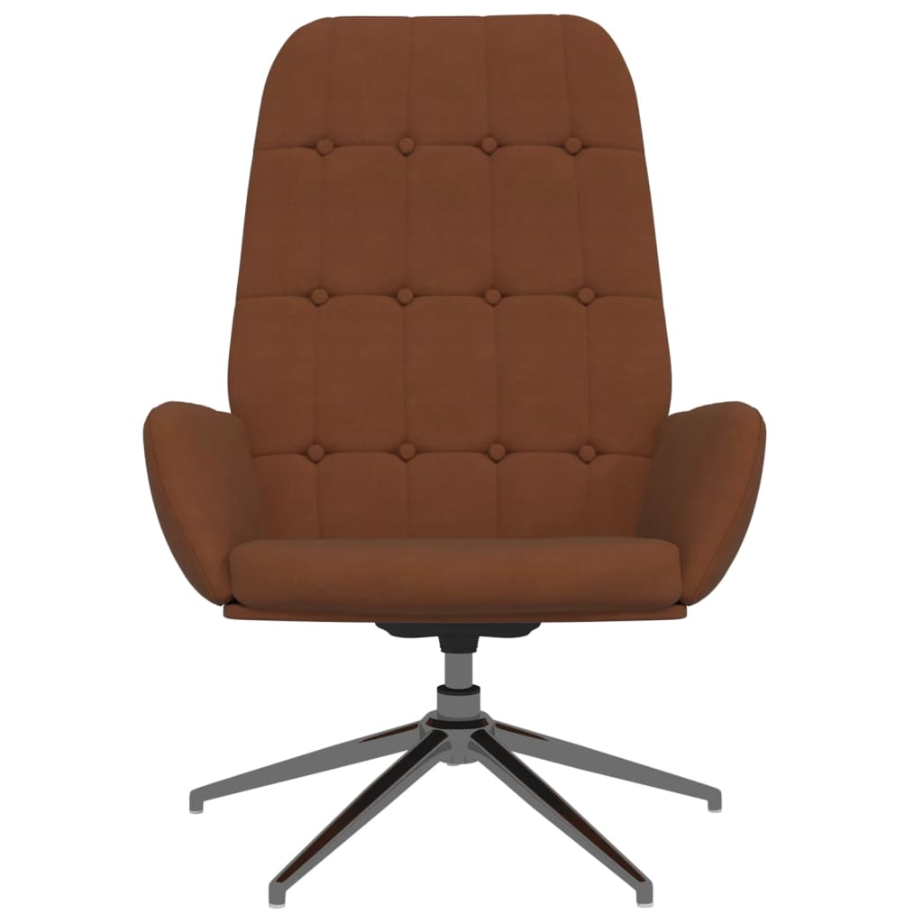 Relaxsessel Braun Wildleder-Optik