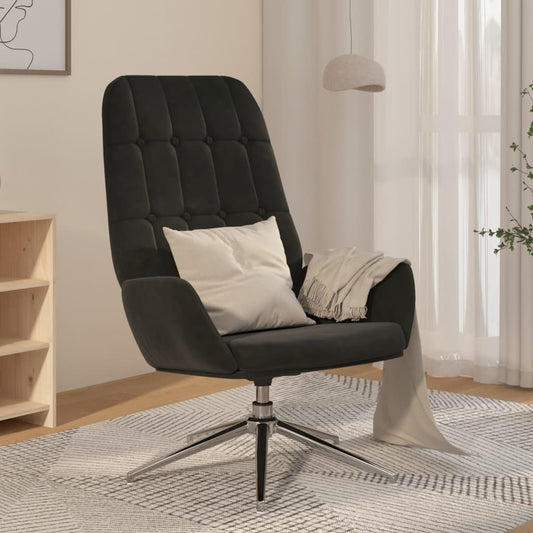 Relaxsessel Schwarz Wildleder-Optik