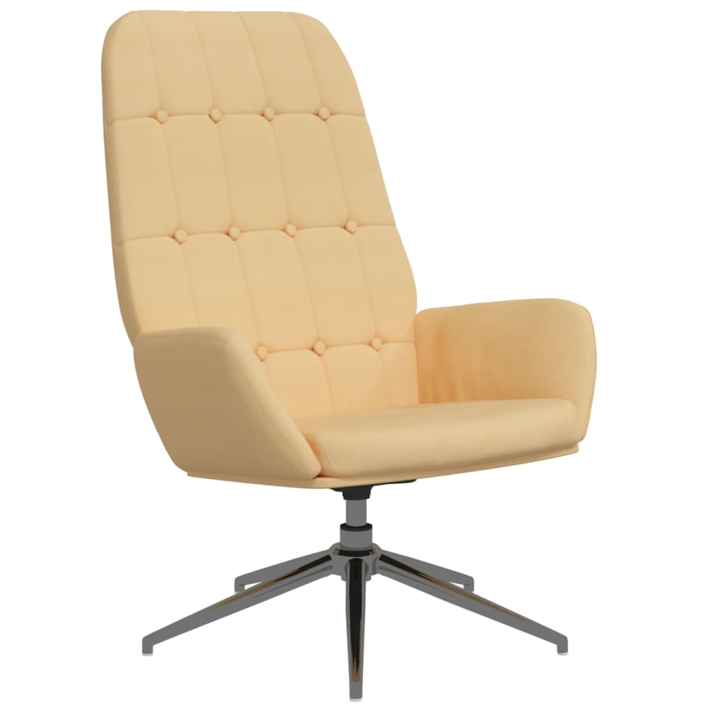 Relaxsessel Creme Wildleder-Optik