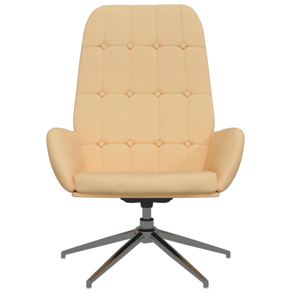 Relaxsessel Creme Wildleder-Optik