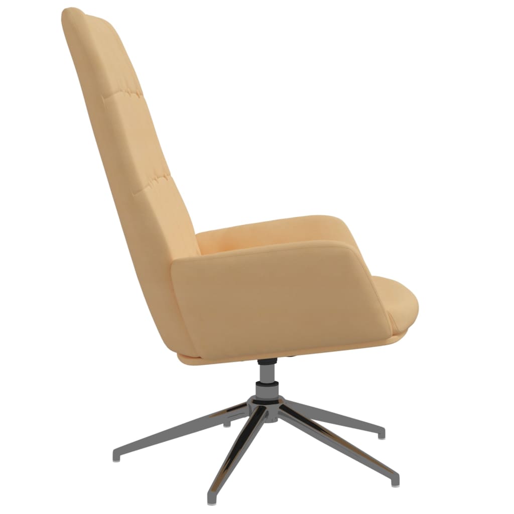 Relaxsessel Creme Wildleder-Optik
