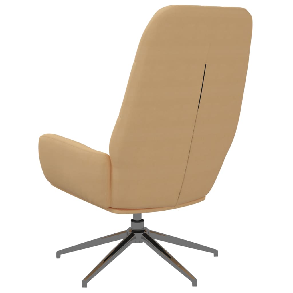 Relaxsessel Creme Wildleder-Optik