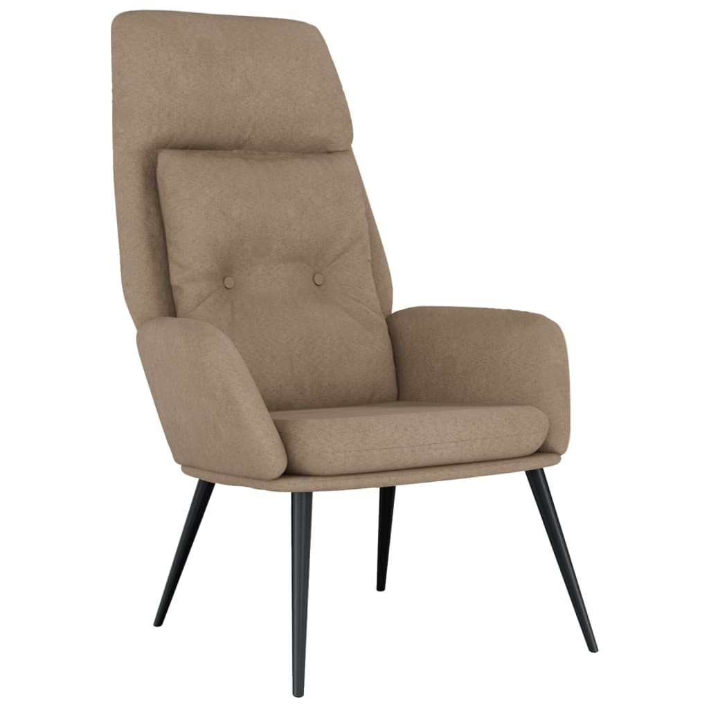 Relaxsessel Taupe Wildleder-Optik