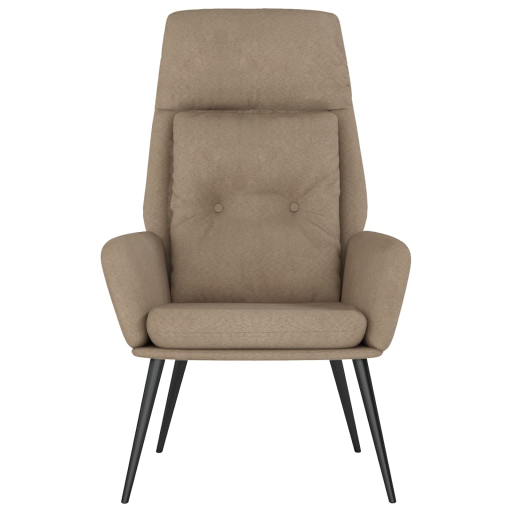 Relaxsessel Taupe Wildleder-Optik