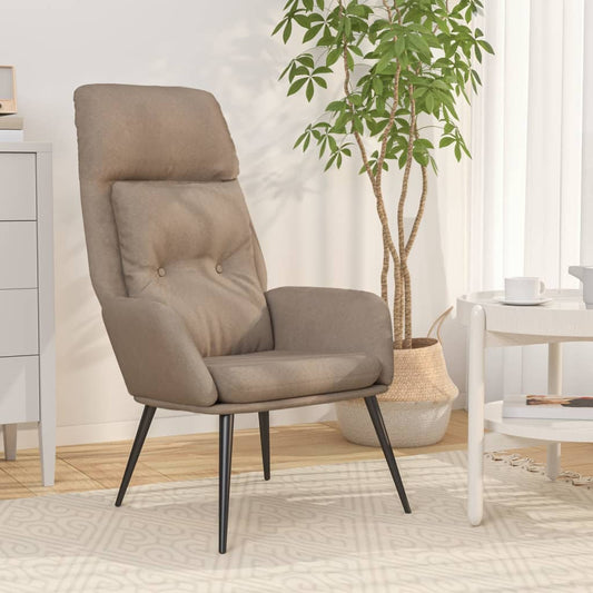 Relaxsessel Taupe Wildleder-Optik