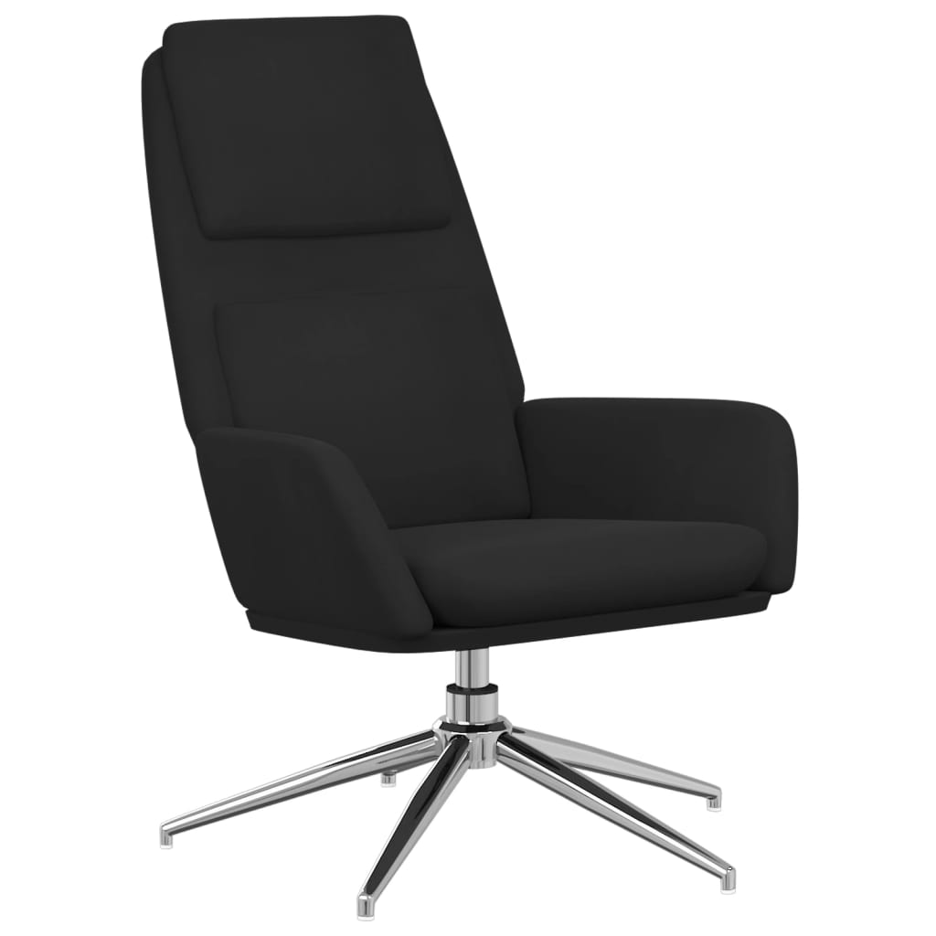 Relaxsessel Schwarz Wildleder-Optik