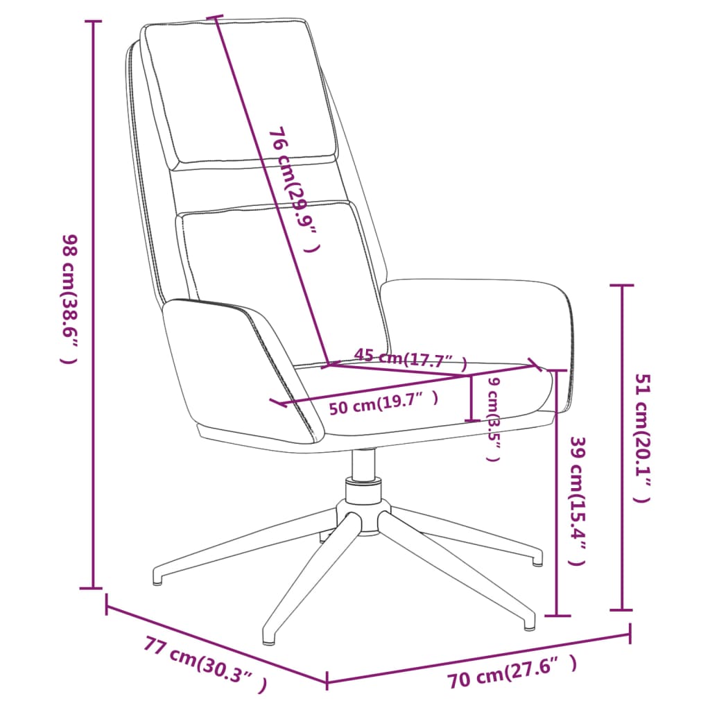 Relaxsessel Schwarz Wildleder-Optik