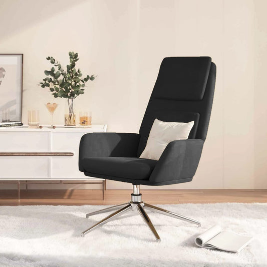 Relaxsessel Schwarz Wildleder-Optik