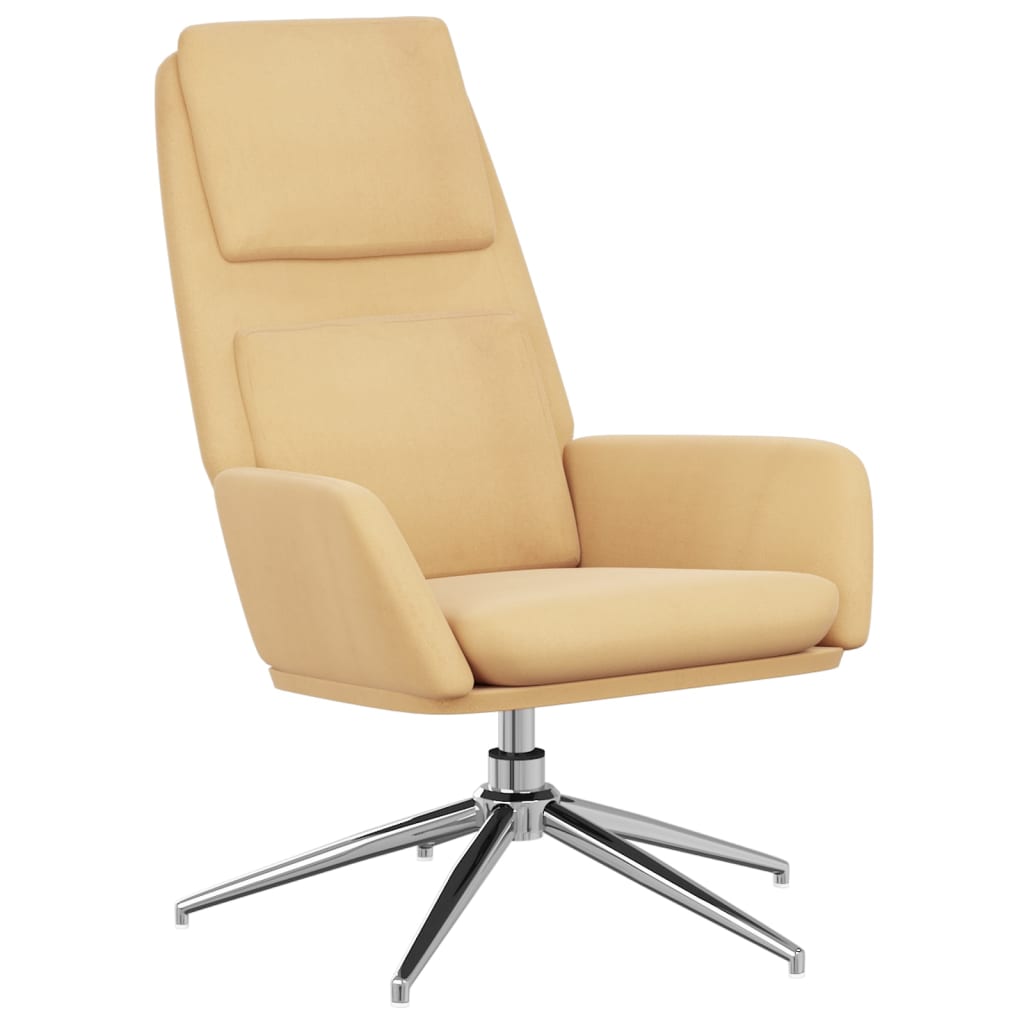 Relaxsessel Creme Wildleder-Optik